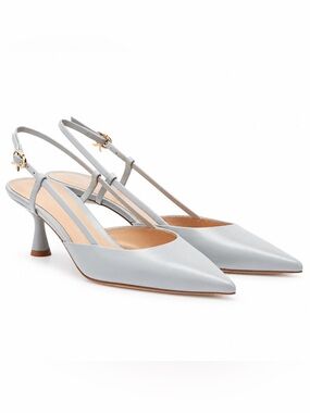 GIANVITO ROSSI Ascent 55 Slingback Heels Cloud Size 7.5 New